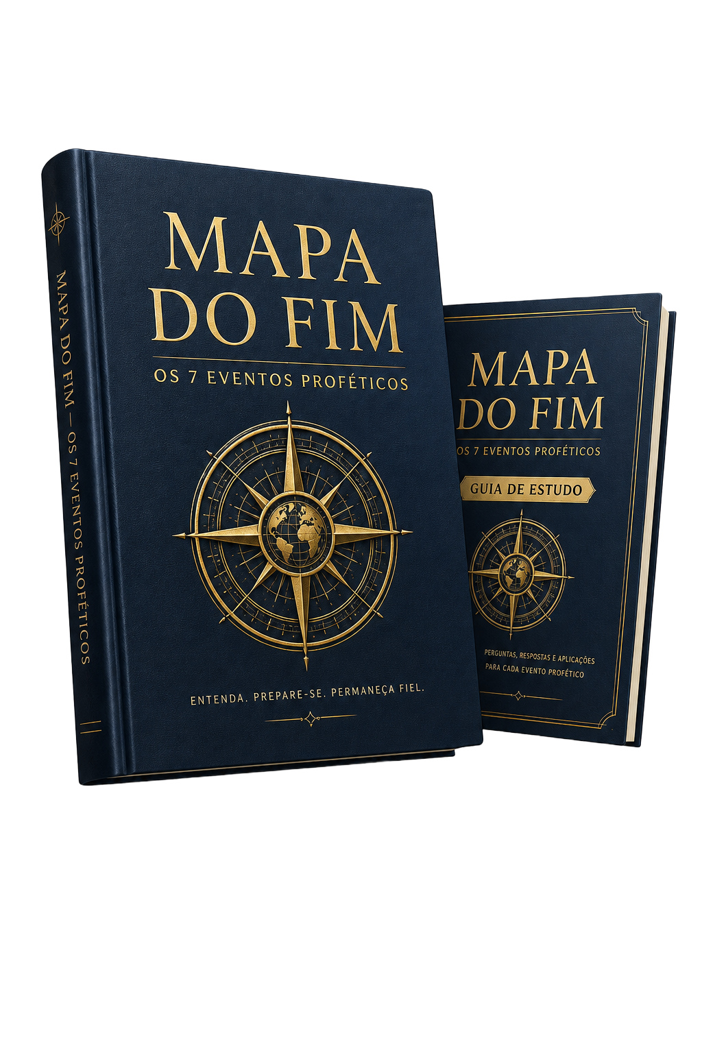 Mockup do Mapa do Fim — livro e guia de estudo